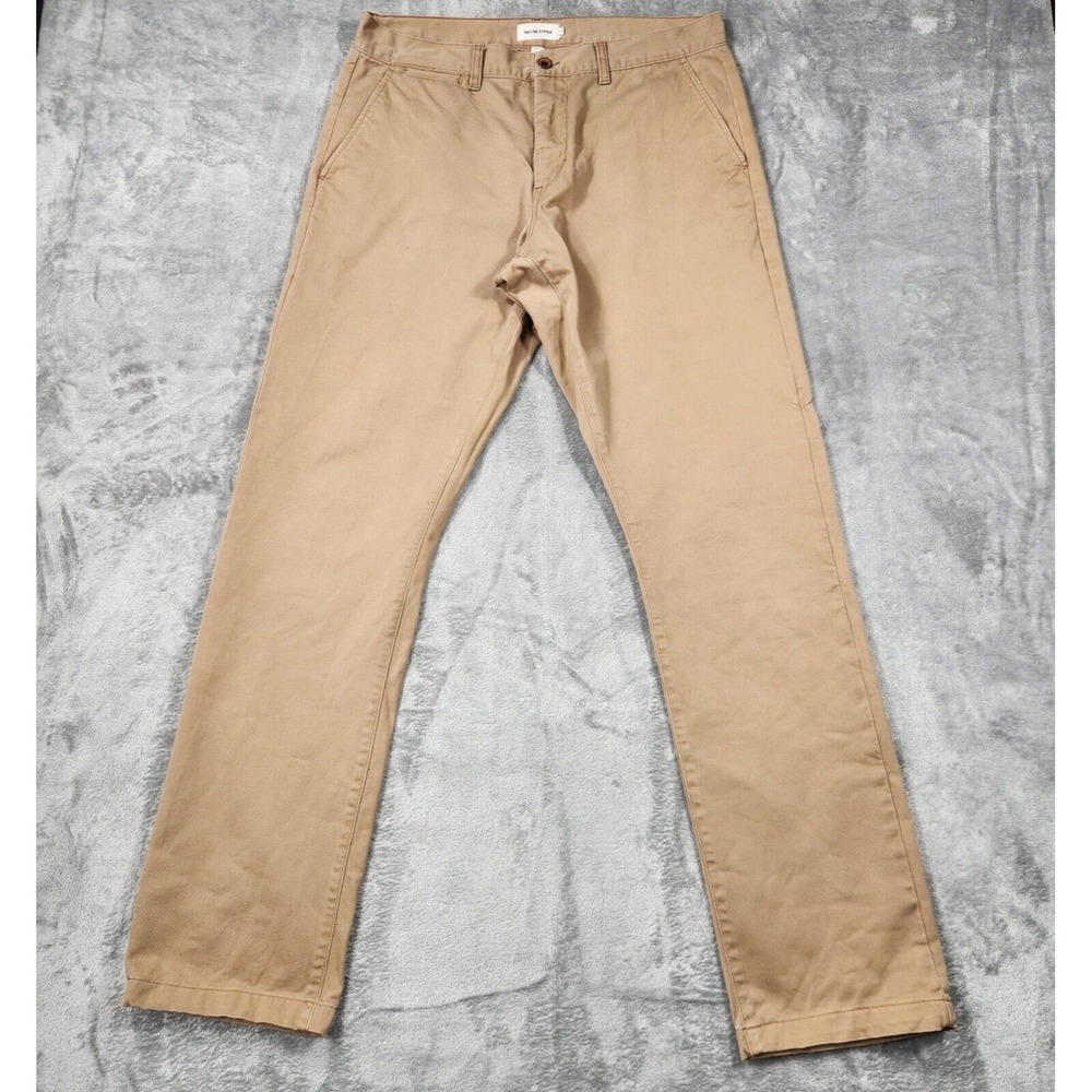 Taylor Stitch Pants Mens 34x34 Khaki Democratic Foundation Chino Huckberry